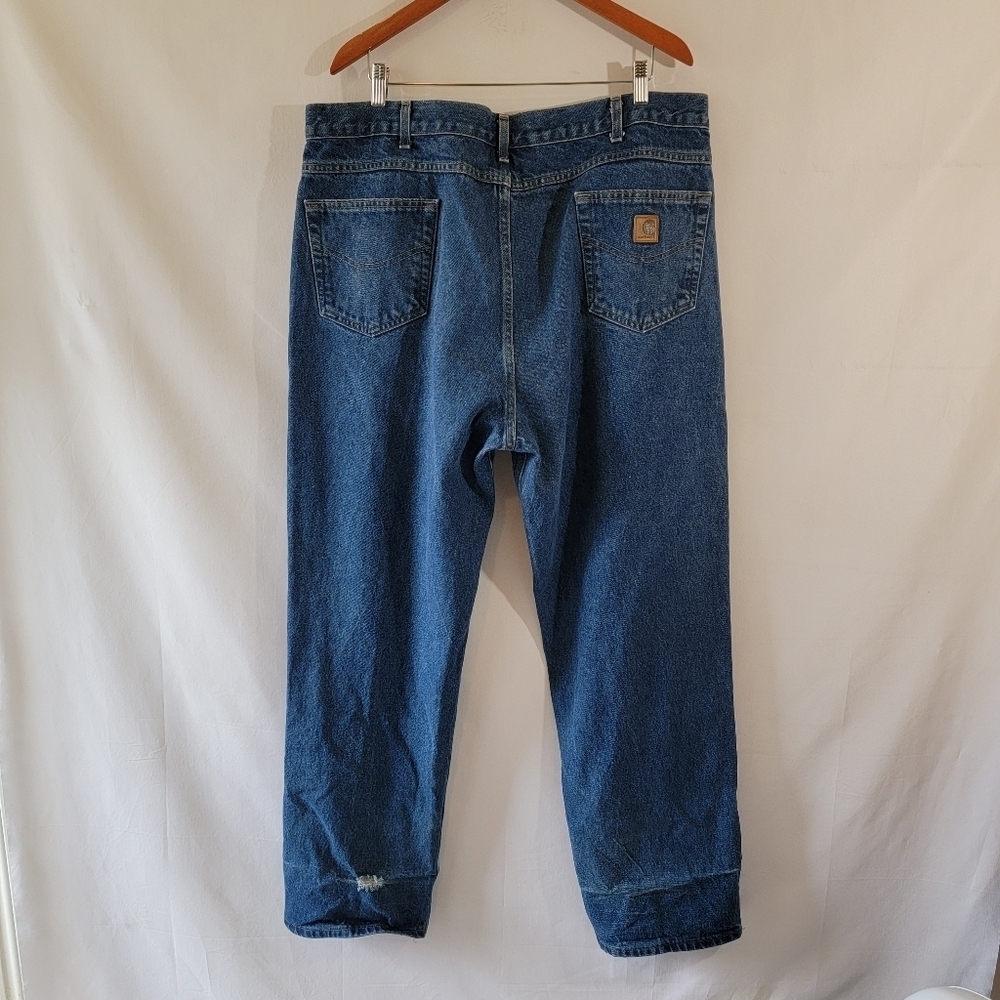 Carhartt Men's Big & Tall Jeans Size 44 × 34 Staright Leg Med Wash Work Outdoor - Picture 2 of 12